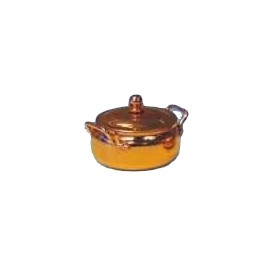 Chaudron En Cuivre Avec Poignée Étrier 24 Cm - Marmite De Cuisine Traditionnelle